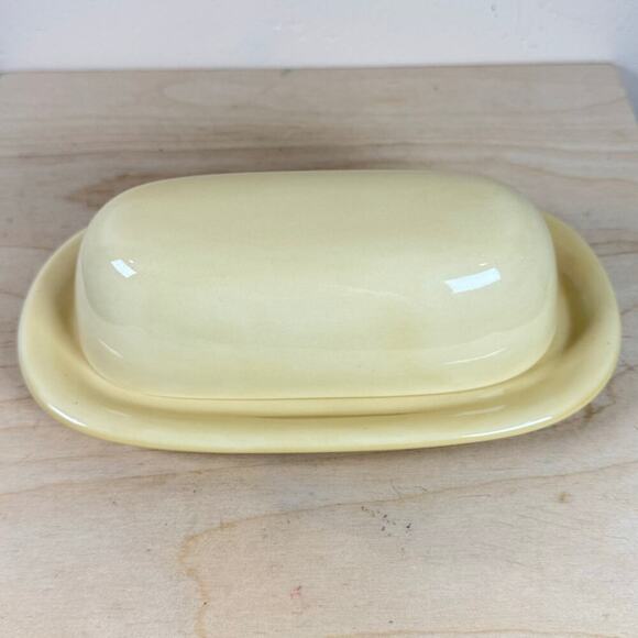 Pottery Barn Sausalito Butter Dish Yellow with Lid Replacement - Picture 1 of 5